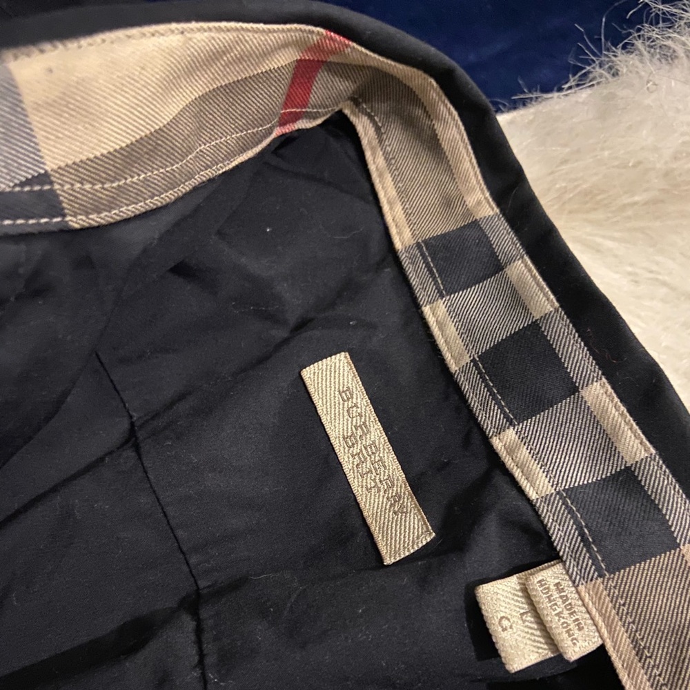 Black Burberry Button up/down